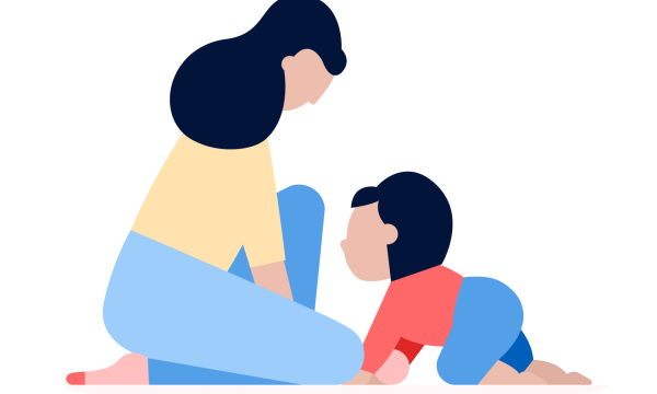 Life Insurance illustration of mother with young child