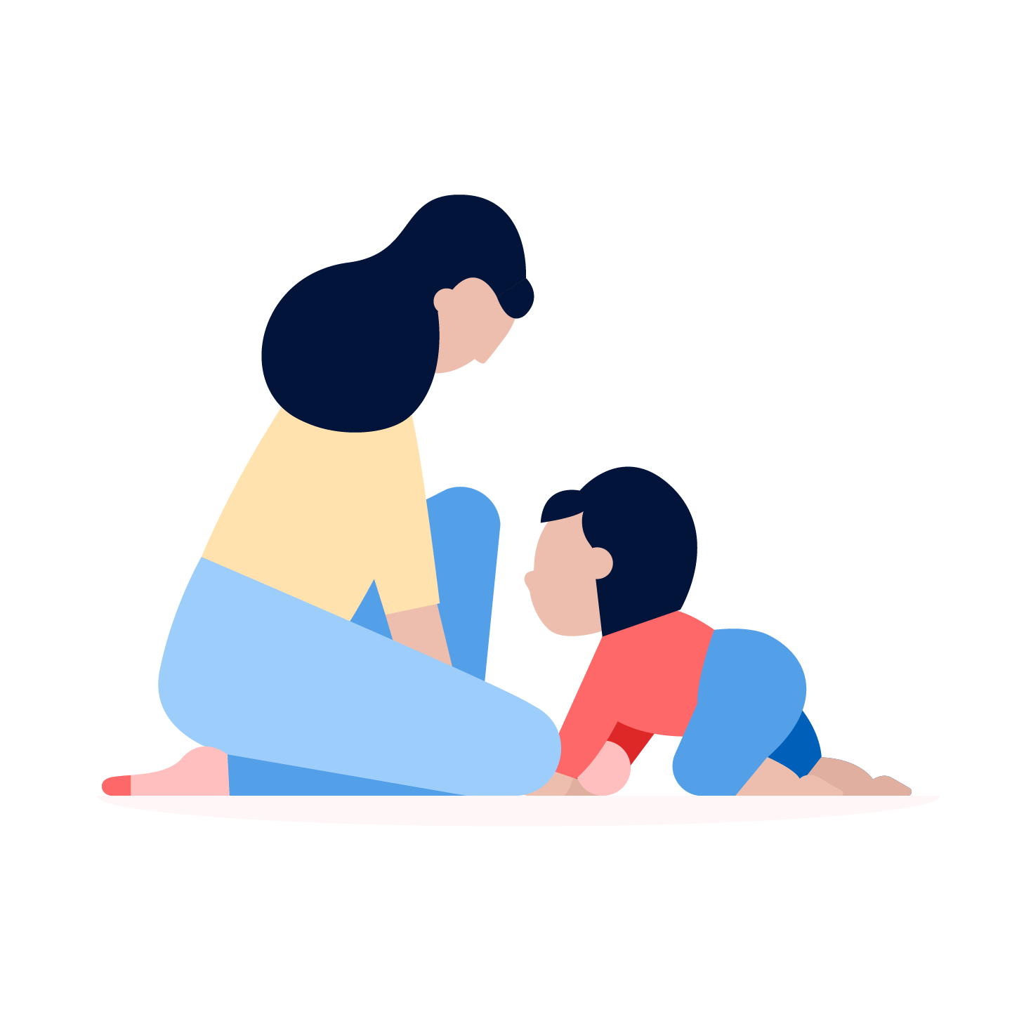 Life Insurance illustration of mother with young child