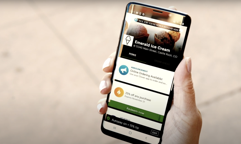 Clover’s app for customers