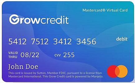 Grow Credit Mastercard card image