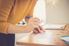 Person, Writing, Pen