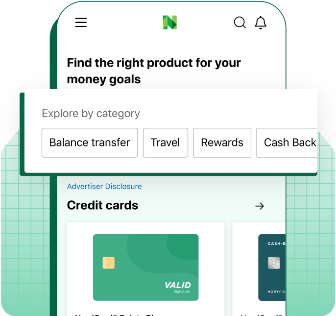 Exploring NerdWallet app by category