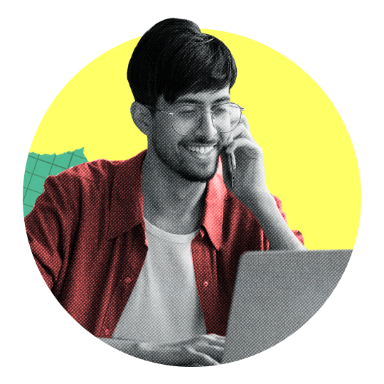 A person using a laptop computer