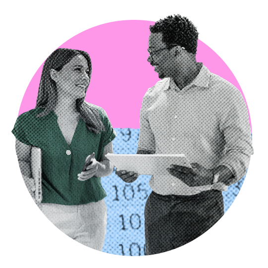 Two people having a conversation