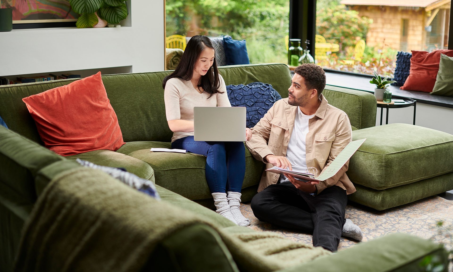 Couch, Furniture, Person