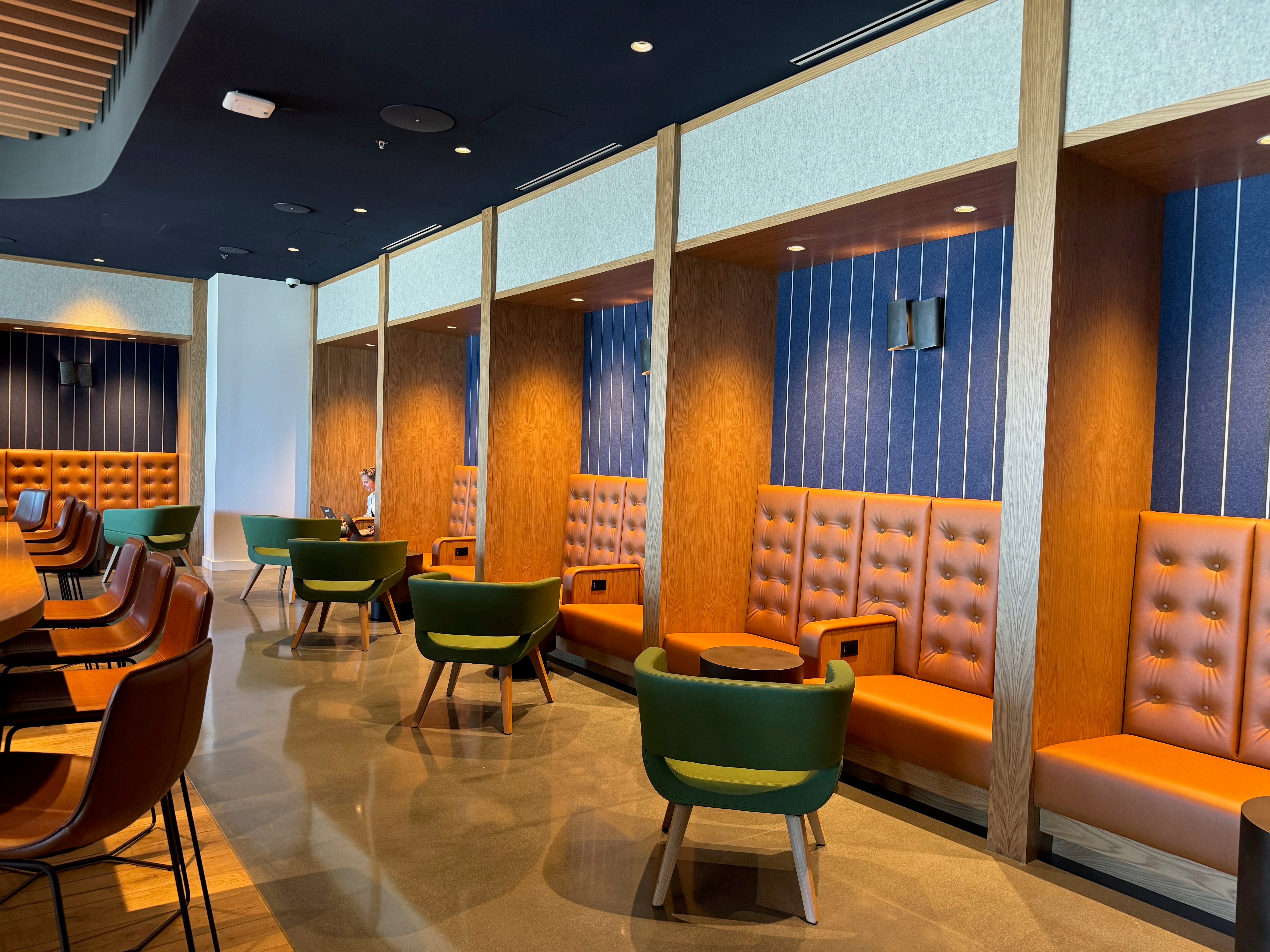 Alaska Lounge SFO San Francisco bar seating