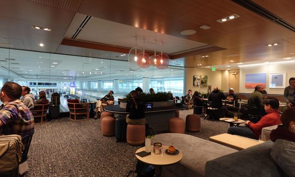DEN Denver Capital One Lounge work space