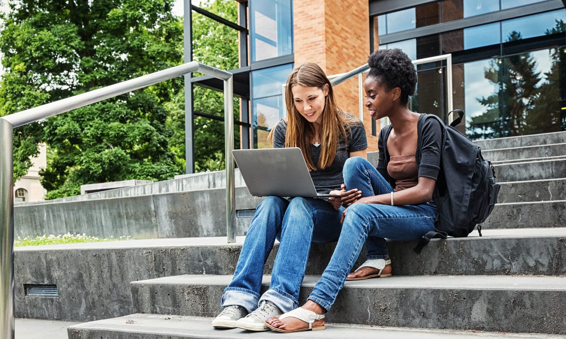 People Sitting Outside