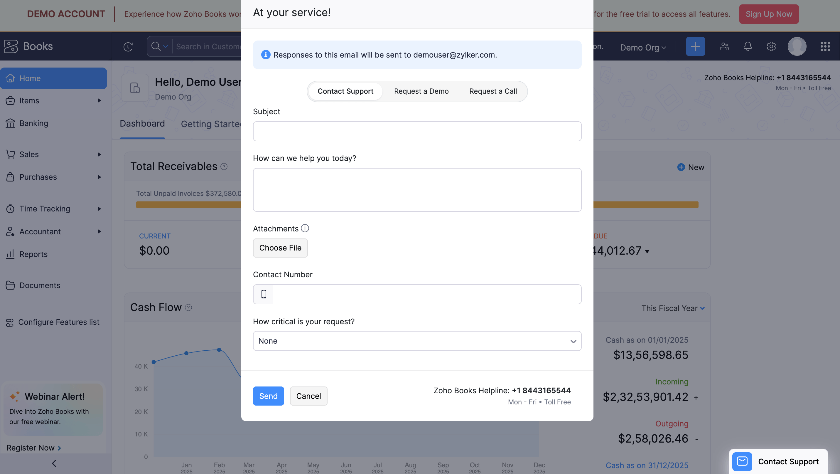 Submitting a support ticket