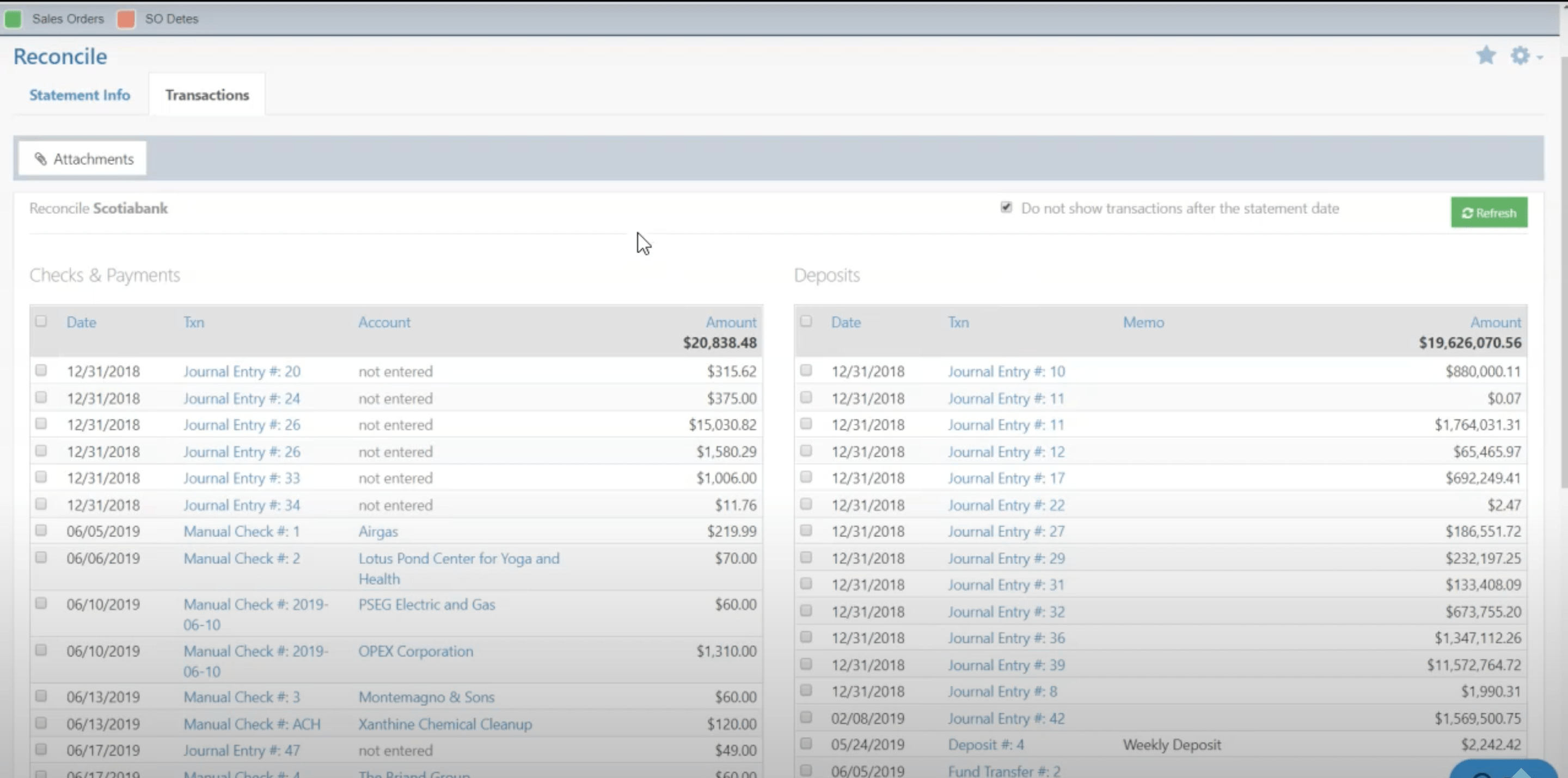 Striven's reconciliation process. 