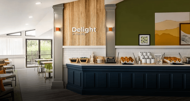 Indoors, Interior Design, Cafeteria