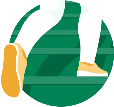 feet climbing stairs